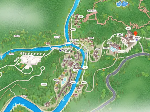 沙湖镇结合景区手绘地图智慧导览和720全景技术，可以让景区更加“动”起来，为游客提供更加身临其境的导览体验。